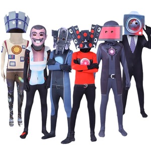 Disfraz de Cosplay Personalizado de Halloween, Hombre Titanio de Inodoro vs. Hombre TV de Vigilancia, Traje de Robot con Iluminación, Unisex, para Niños - Product Image 5