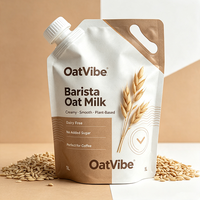 Pochette Doypack à bec verseur de 500g, format personnalisé, de qualité alimentaire, avec bouchon à vis, pour boisson protéinée à la vanille