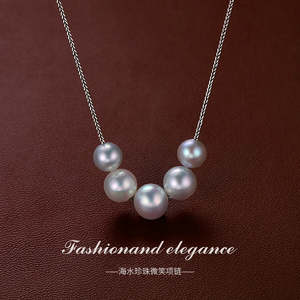 สร้อยคอจี้เงิน 925 รูปหน้ายิ้มประดับมุกน้ำจืด-ขนาด 925 - Product Image 4