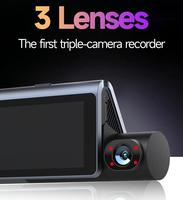 Grabadora de Video para Auto con Pantalla Táctil IPS 4K+1K+2K, Visión Nocturna, Formato H.264, Mini Portátil, 1 Año de Garantía, DVR para Auto