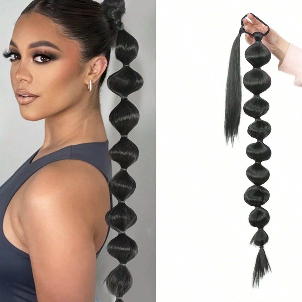 Wrapped Bubble Ponytail - 27613