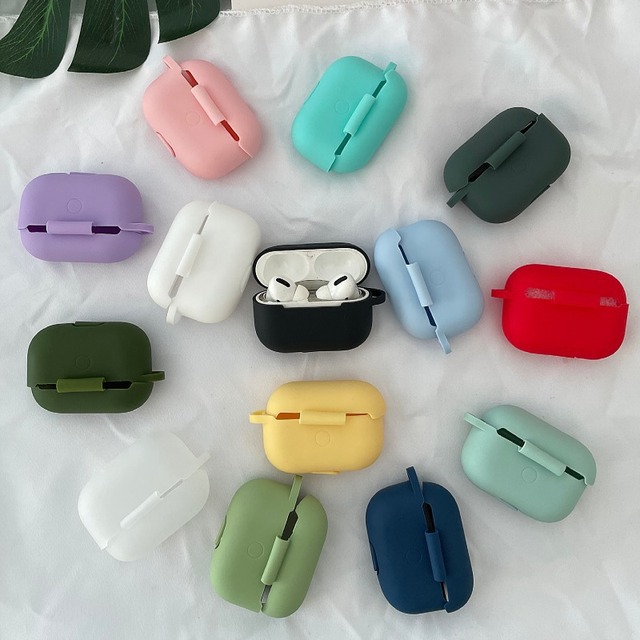 Silicone Protective Case for Airpods 4 Pro 3 Pro 2 Anti-Drop Storage Sleeve Cover with Solid Color Design