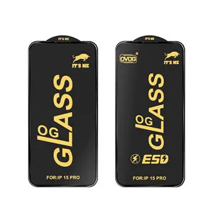 ESD OG it ME玻璃高清透明防静电钢化玻璃屏幕保护器适用于Iphone 15 14 13 12 11 Pro Max X Xs Xr 6 7 8 Plus