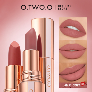 O.TW o.o cao cấp Matte Lip <span class=keywords><strong>Stick</strong></span> không dính không thấm nước lâu dài khoáng dựa trên nhung môi trang điểm 4g Trọng lượng tịnh - Product Image 2