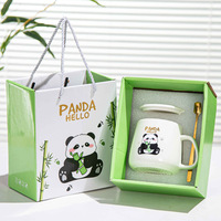 Tazas de Café con Diseño de Panda, Venta al por Mayor, Juego de Tazas de Cerámica de Alta Calidad para Regalo de Boda/Oficina/Cumpleaños, Nuevo Juego de Tazas de Cerámica para Regalo 2025