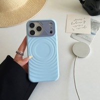 Coque de téléphone antichoc magnétique en silicone liquide à motif ondulé, vente en gros d'usine pour iPhone 18 Pro Max 17 Pro 16 15 14 13