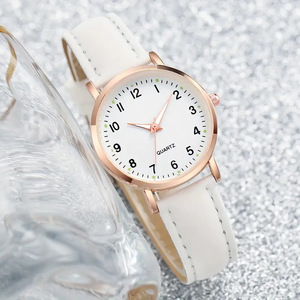Reloj de Cuarzo Minimalista para Mujer, Esfera con Números Luminosos, Correa de Cuero PU, Reloj de Pulsera Casual y Moderno para Estudiantes y Damas - Product Image 6
