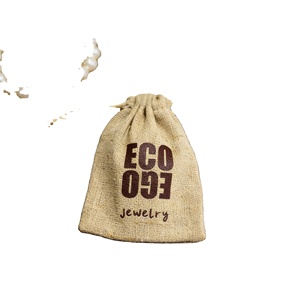 Custom Small Dust Eco Friendly Cotton Linen Drawstring Jewelry Pearl <b>Bag</b> Pouch with Logo - Product Image 1