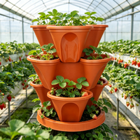 Pot à fraises en plastique écologique, respirant, avec trou de drainage, auto-arrosant, pour jardin vertical, conteneur pour plantes d'extérieur