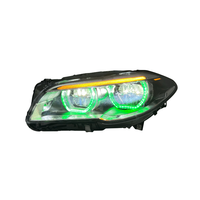 Accessoires automobiles SJC, phare pour BMW Série 5 F10, phares LED RGB, phares améliorés, multicolores, RGB Angel Eyes, ensemble de feux avant