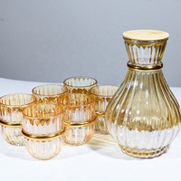 En stock – Meilleure vente classique : Ensemble de carafes à eau colorées 1500 ml – Pichet et verres à boire colorés
