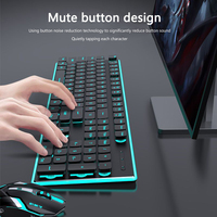 Oyuncu Mekanik Klavye ve Mouse Seti-Kablosuz RGB Işıklı USB Type-C Ultra İnce Sessiz Şık Tasarımlı Bilgisayar Çevre Birimi