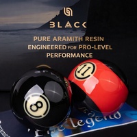 Jeu de billes de billard Aramith Tournament BLACK 57,2 mm, technologie Duramith, pour matchs de billard professionnels, compétitions d'élite.
