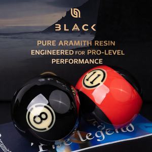 ชุดลูกสนุกเกอร์อารามิธ ทัวร์นาเมนต์ สีดำ ขนาด 57.2 มม. เทคโนโลยีดูราไมธ์ สำหรับการแข่งขันสนุกเกอร์ระดับมืออาชีพ ใช้ในการแข่งขันสนุกเกอร์ชั้นสูง - Product Image 4