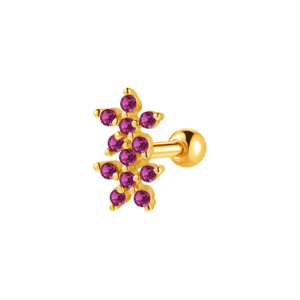 Joyería de Acero Inoxidable para Perforaciones, Aretes de Circonita, Estilo Metálico, Postes de <span class=keywords><strong>Titanio</strong></span> Chapados en Oro de 18K, Cómodos para Uso Diario - Product Image 6