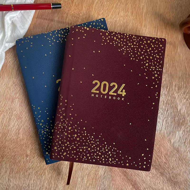 Tahan air Cover kembali ke sekolah Agenda buku 2024 buku catatan perencana Notebook dengan kalender