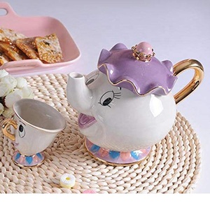 Nouvelle belle et la bête <span class=keywords><strong>madame</strong></span> potts puce porcelaine théière tasse ensembles théière - Product Image 5