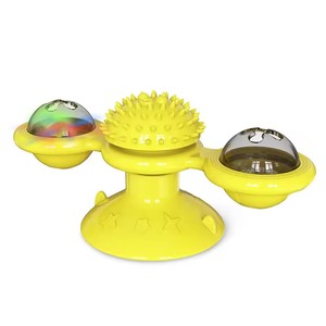Đa Chức Năng <span class=keywords><strong>Catnip</strong></span> Tương Tác Mèo Đồ Chơi Quay Cối Xay Gió Bàn Xoay Mèo Đồ Chơi Với Cốc Hút - Product Image 6