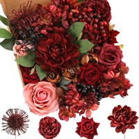Kunstbloemen met realistische aanvoelende bloemstelen voor bruiloft, buiten decoratie, DIY cadeaudoos, bloemstukken en decoratiebenodigdheden