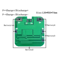 LWS 4s 8a Contrôleur Lcd 14.8v Led Affichage Batterie Bms Lto Tapis de course PCB Circuit imprimé PCB 4s BMS