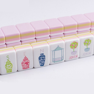 Custom-made Layer 166 Tiles Mah Jongg <b>Set</b> Creative Pink <b>Mahjong</b> <b>Set</b> Modern Acrylic <b>Mahjong</b> Game <b>Set</b> Entainment for Adult - Product Image 3