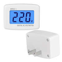 DM55-1 dinding dipasang AC80-300V Voltmeter soket penguji voltase Header portabel LCD Digital Volt Meter soket penguji tegangan Meter baru