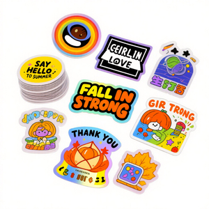 Autocollants personnalisés résistants aux UV, en vinyle PVC adhésif, imperméables, holographiques, avec logo brillant, étiquettes autocollantes découpées sur mesure - Product Image 4