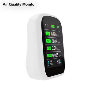 8 1 çok fonksiyonlu taşınabilir IP54 anma USB tip-c hava kalitesi izleme Co2 <span class=keywords><strong>Pm2.5</strong></span> Hcho ofis için 1.0 nem sıcaklık dedektörü - Product Image 1