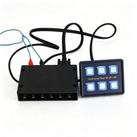 Panel de Control Táctil de 6/8 Grupos DC12V/24V con Caja de Control, Cable VGA, Cinta Adhesiva 3M y Etiqueta para Barcos, Camiones y Autocaravanas