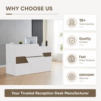 Comptoir de caisse moderne de luxe multi-niveaux en bois avec cloison de rangement, durable, écologique et convertible pour hôpitaux, supermarchés et hôtels