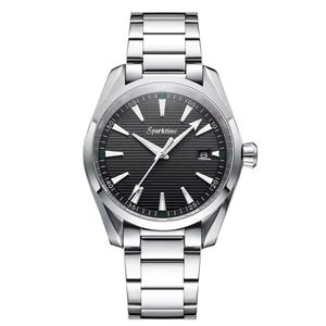 Montre de luxe pour homme OM804 personnalisée, bracelet en acier inoxydable, verre saphir, 41 mm, aiguilles lumineuses, mouvement automatique mécanique - Product Image 3