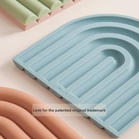 Sous-plat en silicone pour pot et bol, isolation thermique, cercle moderne minimaliste, sous-plat de table arc-en-ciel