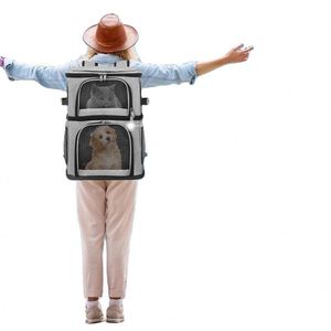 Carrito de Paseo Plegable de Lujo para Mascotas, Ligero, de Doble Capa, con Ventilación de Malla, para Gatos y Cachorros, Fábrica con Certificación BSCI - Product Image 2