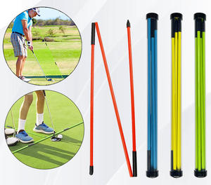 Bastone di Allineamento da Golf Pieghevole con Logo Personalizzato per Allenamento di Putting e Swing, Ausilio per Putting in Fibra di Vetro - Product Image 1