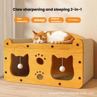 Mobilier pour chat durable : Griffoir, Maison-lit en carton, Lit pour animaux de compagnie