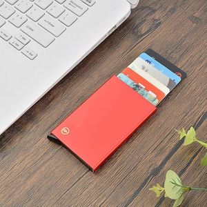 Custom Logo <b>Business</b> Gift Large Capacity Aluminum Metal Blocking Minimalist Men Pop up <b>Business</b> <b>Card</b> <b>Holder</b> - Product Image 3