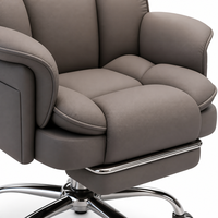 Chaise de bureau exécutive inclinable en cuir PU ALINUNU ODM OEM avec appui-tête 3D pour bureau, chaise de bureau pivotante robuste