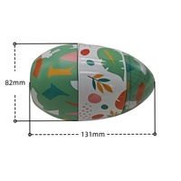 Boîte en métal en forme d'œuf avec logo personnalisé, conteneur métallique de Pâques avec couvercle amovible, imprimé floral coloré pour bonbons, chocolat, cadeau