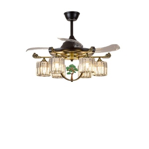 New Chinese Style <b>Fan</b> Light Household Living Room Ceiling <b>Fan</b> Light Quiet Light Luxury Living Room Light Restaurant Eye <b>Fan</b> - Product Image 5