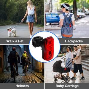 ไฟท้ายจักรยาน Antela สีแดง LED กันน้ำ IPX4 ใช้แบตเตอรี่แบบชาร์จได้ ผลิตจากพลาสติก มี 4 โหมด พร้อมสาย USB - Product Image 3