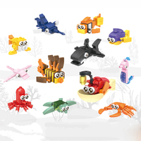 Neueste Kindergeschenke Sammelbare Bausteine Tiere Mini Meerestier-Bausteine Spielzeug