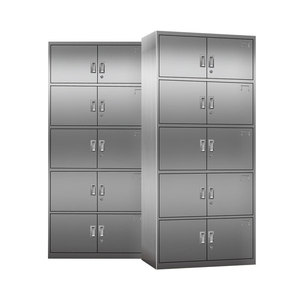 Small Roller Shutter Door Stainless Steel Filing Cabinet with 2 Partitions