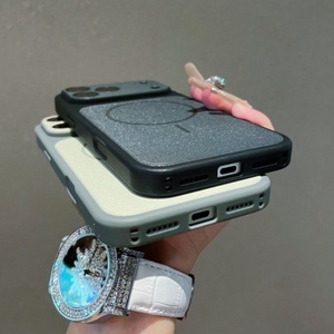 Funda de cuero magnética tejida con carga inalámbrica para iPhone 12-17 Pro Max, cubierta rígida protectora de fábrica para negocios y tecnología. - Product Image 3