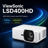 Projecteur laser DLP 1080P LSD400HD 4500 lumens ANSI, zoom 1,1x, prise en charge 4K, haut-parleurs intégrés pour les entreprises et l'éducation