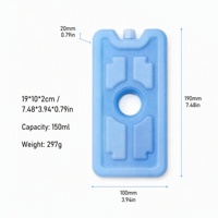 Brique de glace en plastique rigide HDPE de qualité alimentaire, 150 ml, étanche, pour le camping en plein air, les pique-niques, les sacs isothermes, les boîtes à lunch, le refroidissement