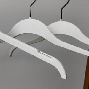 Móc áo nhựa móc quần áo bán buôn với các tùy chọn Logo bán lẻ nhà tổ chức tùy chỉnh trắng móc - Product Image 3