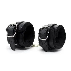 Adjustable Handcuffs Anklet Shackles Wrist Restraint Bangle PU Leather Bondage Cuffs