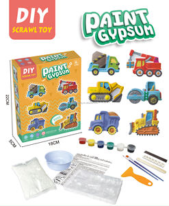 DIY恐龙太空蛋糕汽车机器人主题套装玩具绘画儿童绘画玩具 - Product Image 5