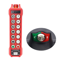 Remote Kontrol Nirkabel Industri 12-Tombol Tahan Air IP67 dengan Kecepatan Ganda dan Dapat Dikunci untuk Overhead Crane Hoist
