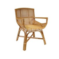Chaise de salle à manger en rotin noir naturel avec dossier en cannage quadrillé et coussin en lin doux, style Wabi-sabi, mobilier minimaliste pour café et maison